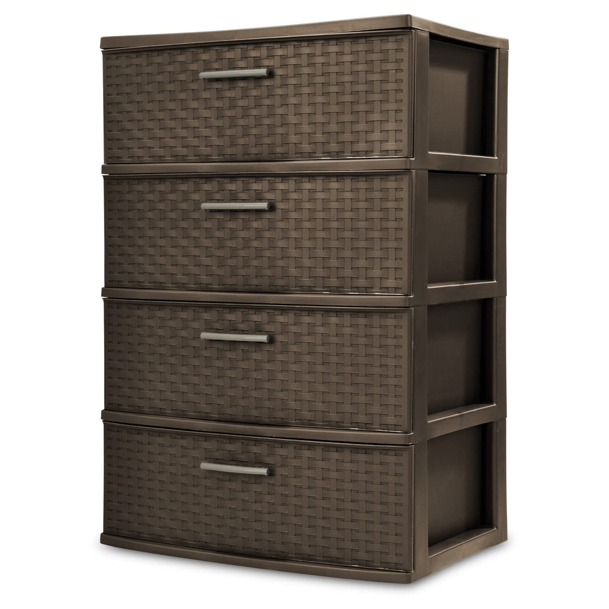 4 Drawer Espresso Wide Weave Tower Y65622