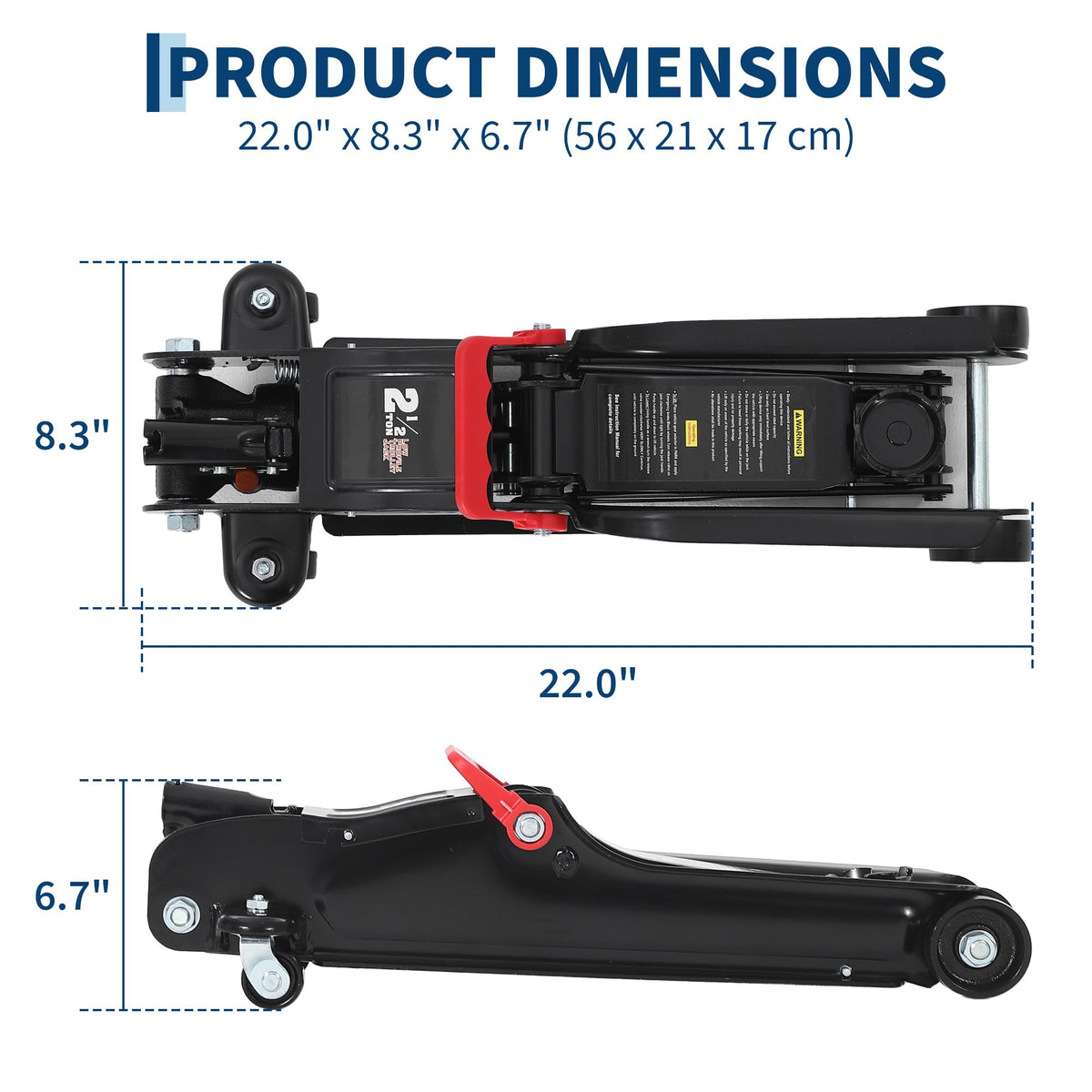 2.5 Ton Low Profile Steel Floor Jack J767461