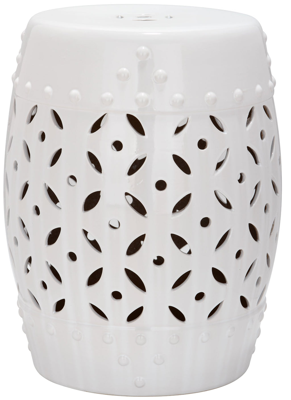 White Ceramic Garden Stool G696