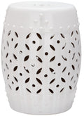 White Ceramic Garden Stool G696