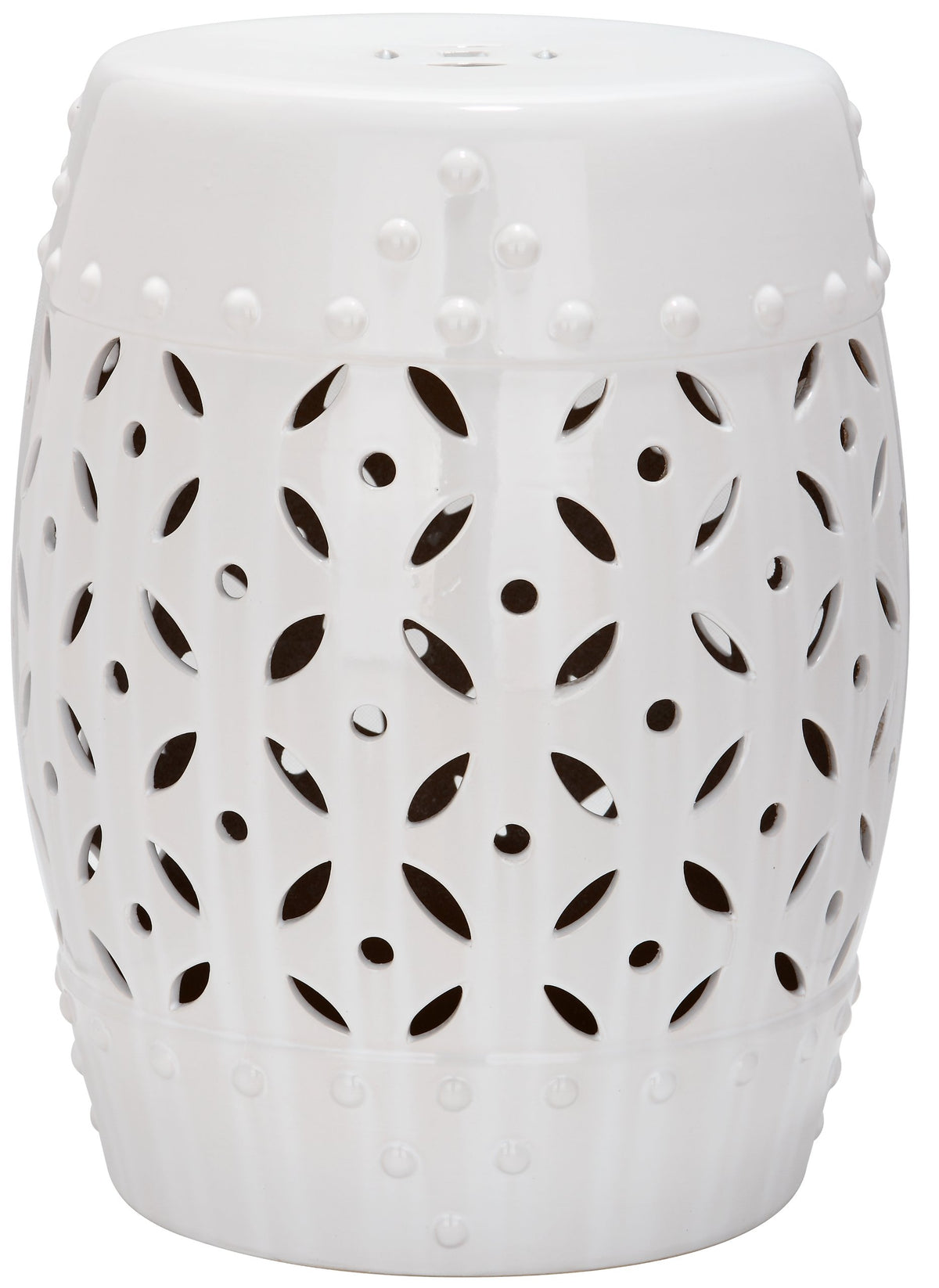 White Ceramic Garden Stool G696