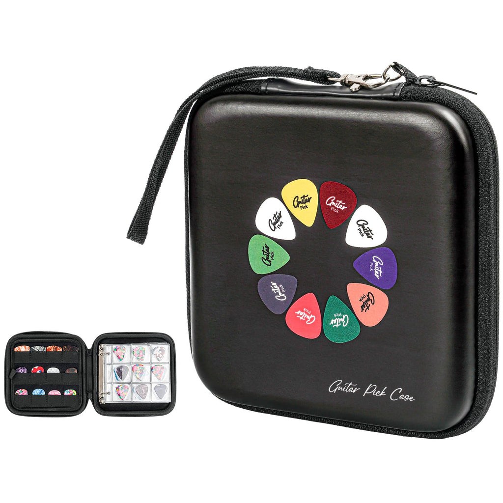 Black Guitar Pick Case Holds 84 pcs Picks U153632