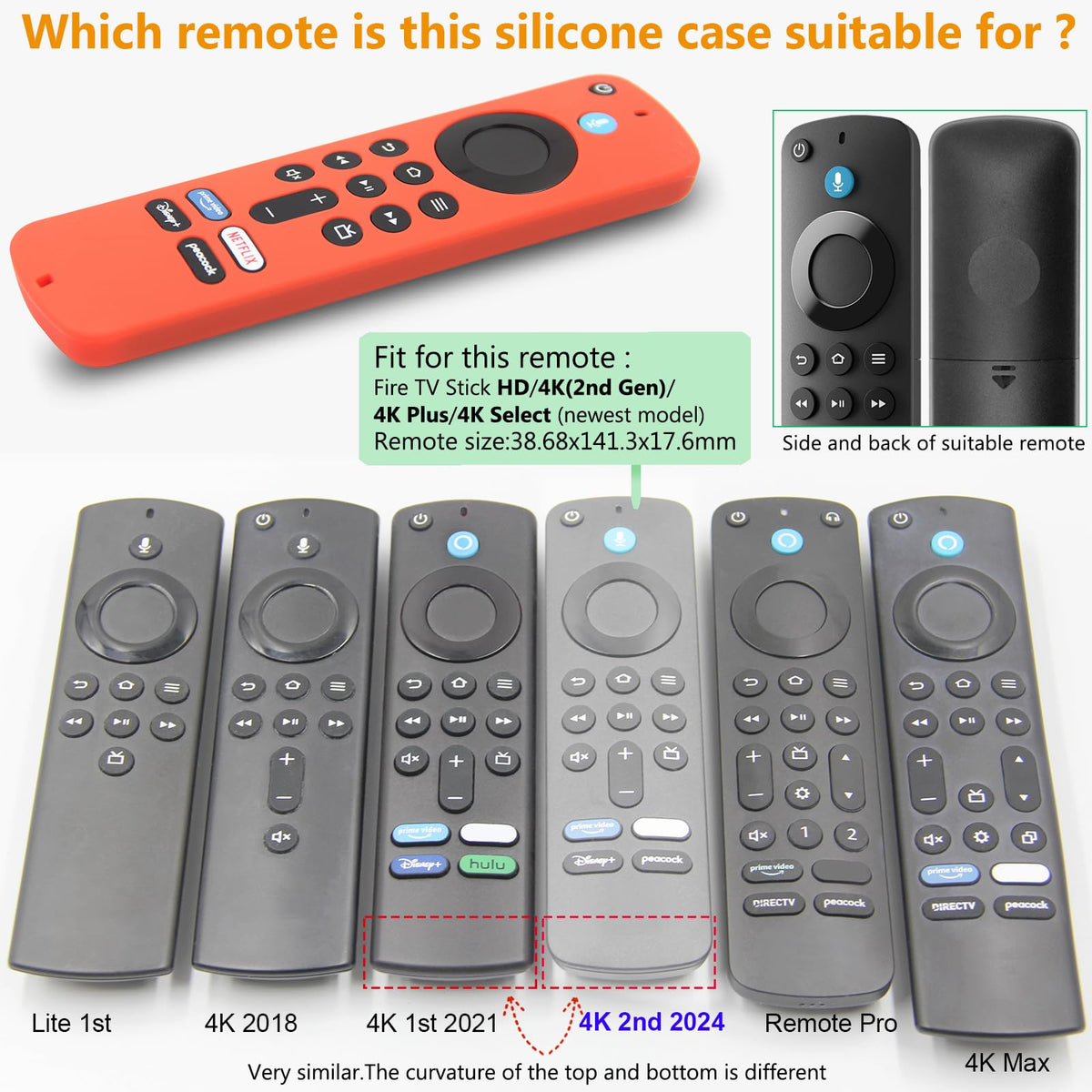 Silicone Remote Cover Case with Wrist Strap Z598