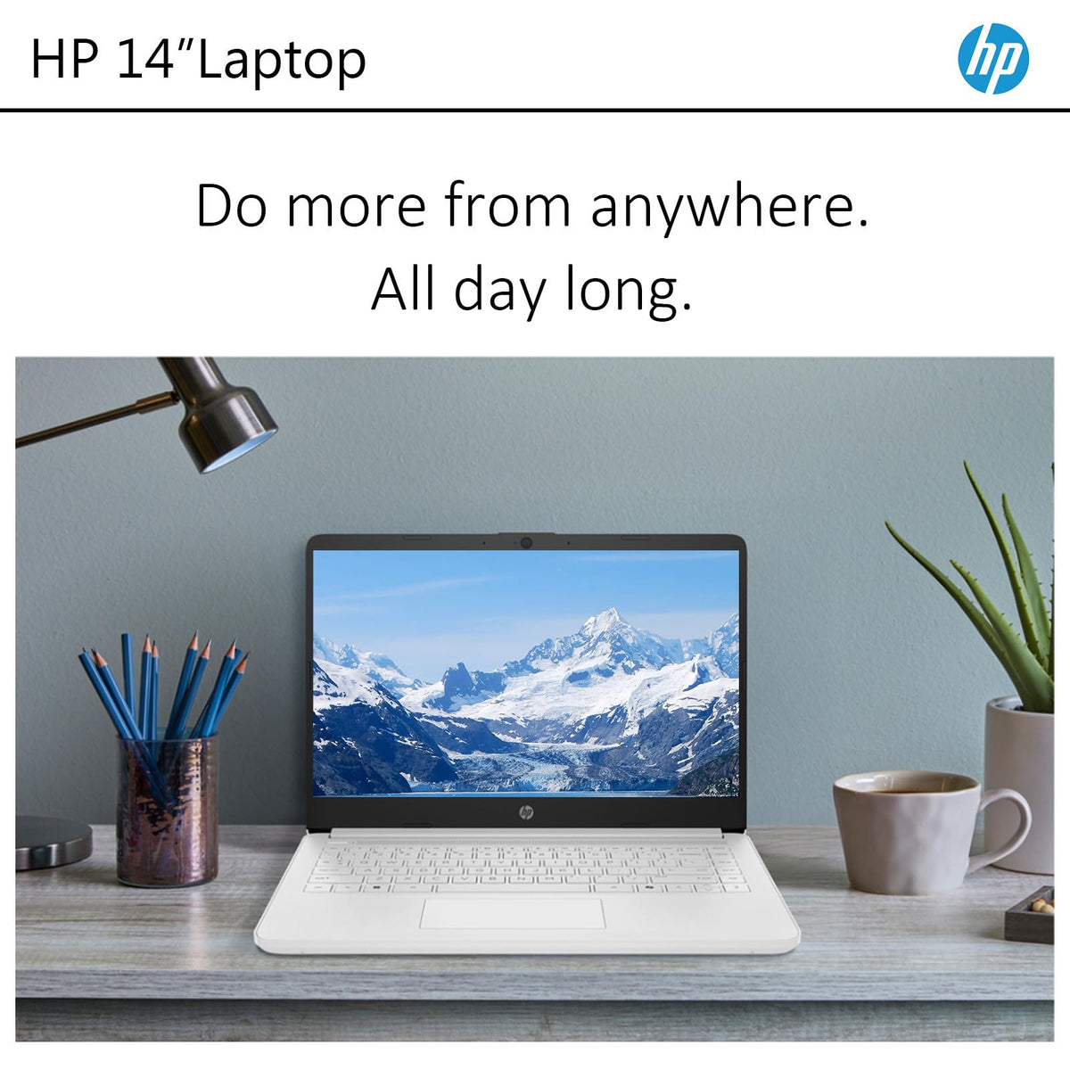 14 Inch Laptop, Intel Celeron N4500, 4GB RAM, 128GB Storage, Windows 11 S, Snowflake White E9515