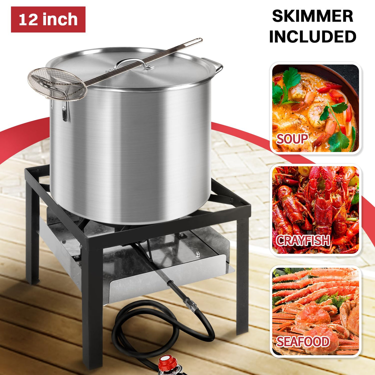 60QT Crawfish Boiler with Dustproof Cover Z8243