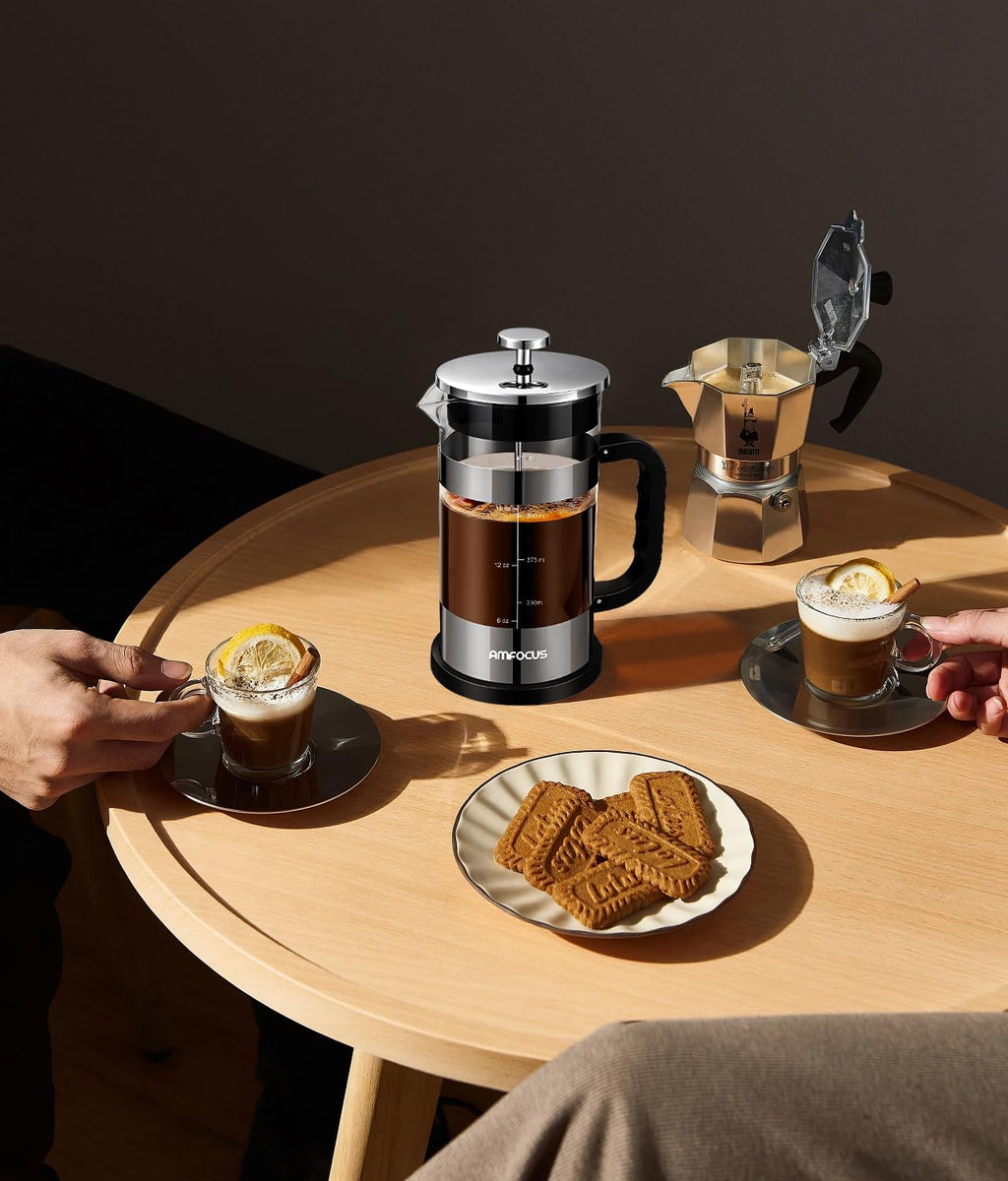 French Press Coffee Maker 21OZ Borosilicate Glass W75914