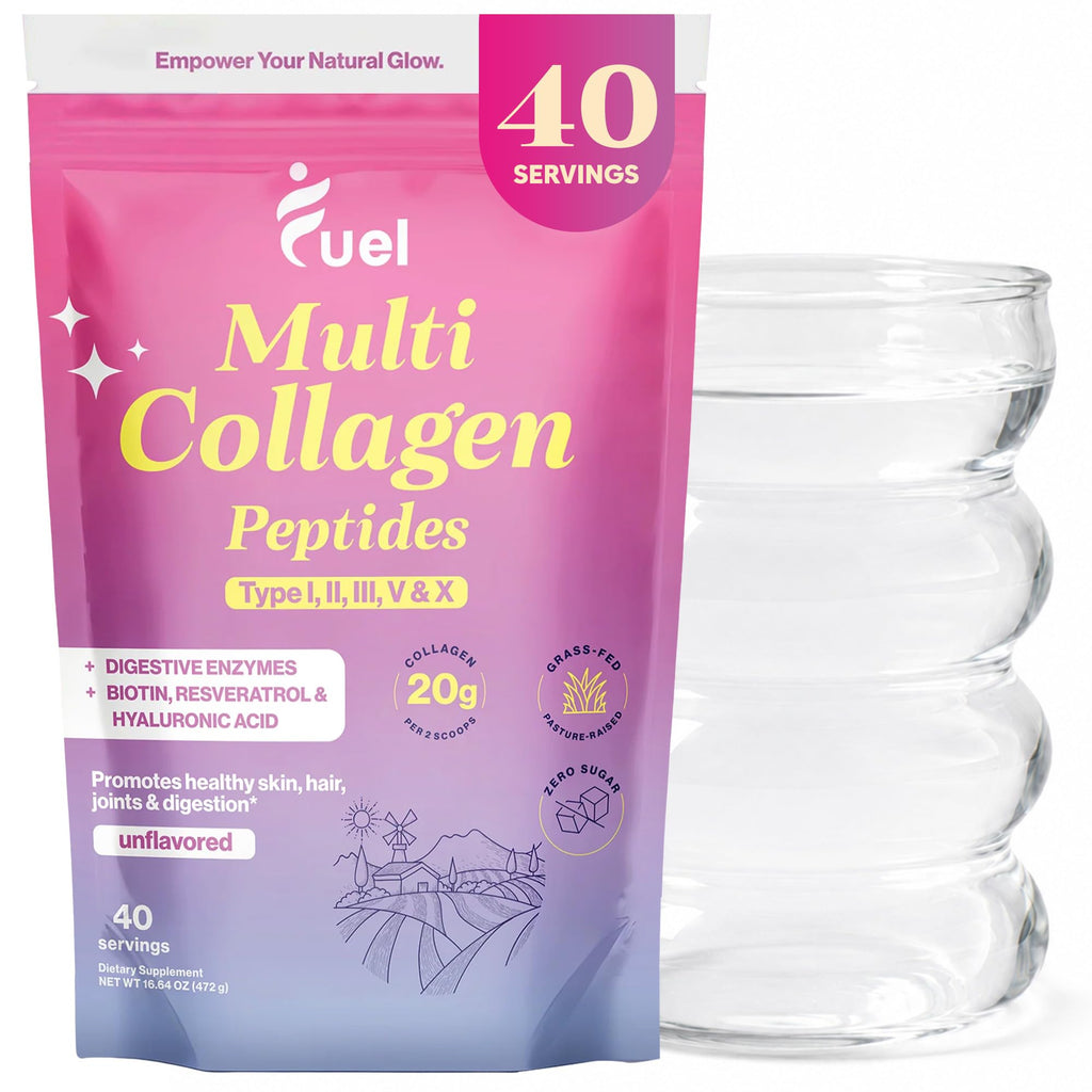 Unflavored Multi Collagen Peptides Powder 40 Servings B117