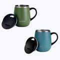 16 oz Insulated Stainless Steel Coffee Mug 2-Pack with Handle & Sliding Lid B249