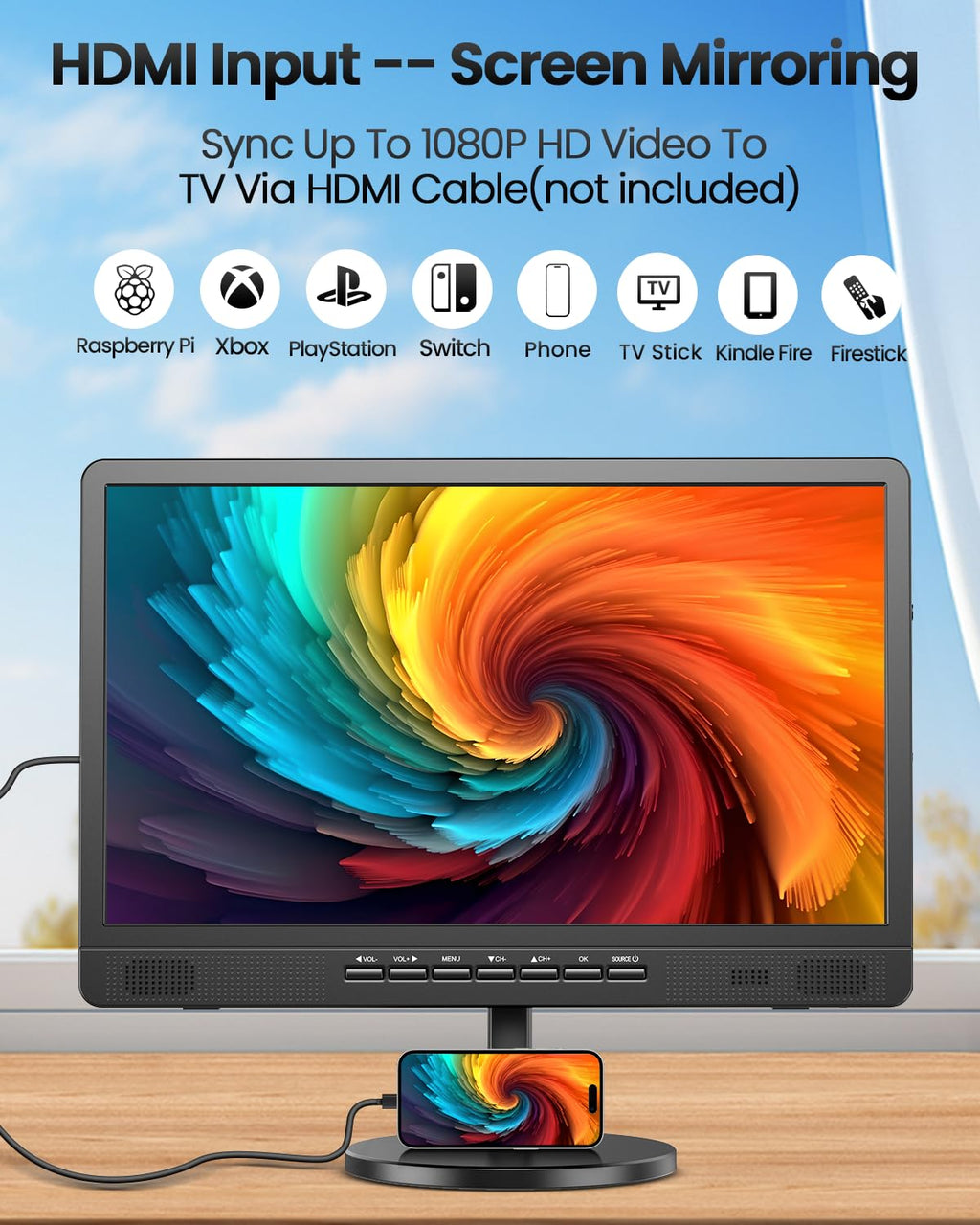 18.5" Portable TV with Antenna R506909