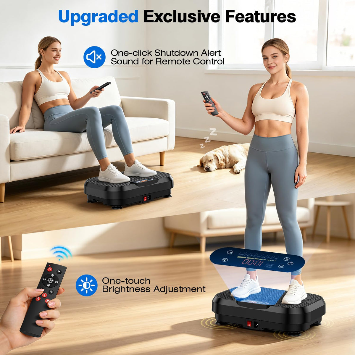 Vibration Plate Exercise Machine Black C6892