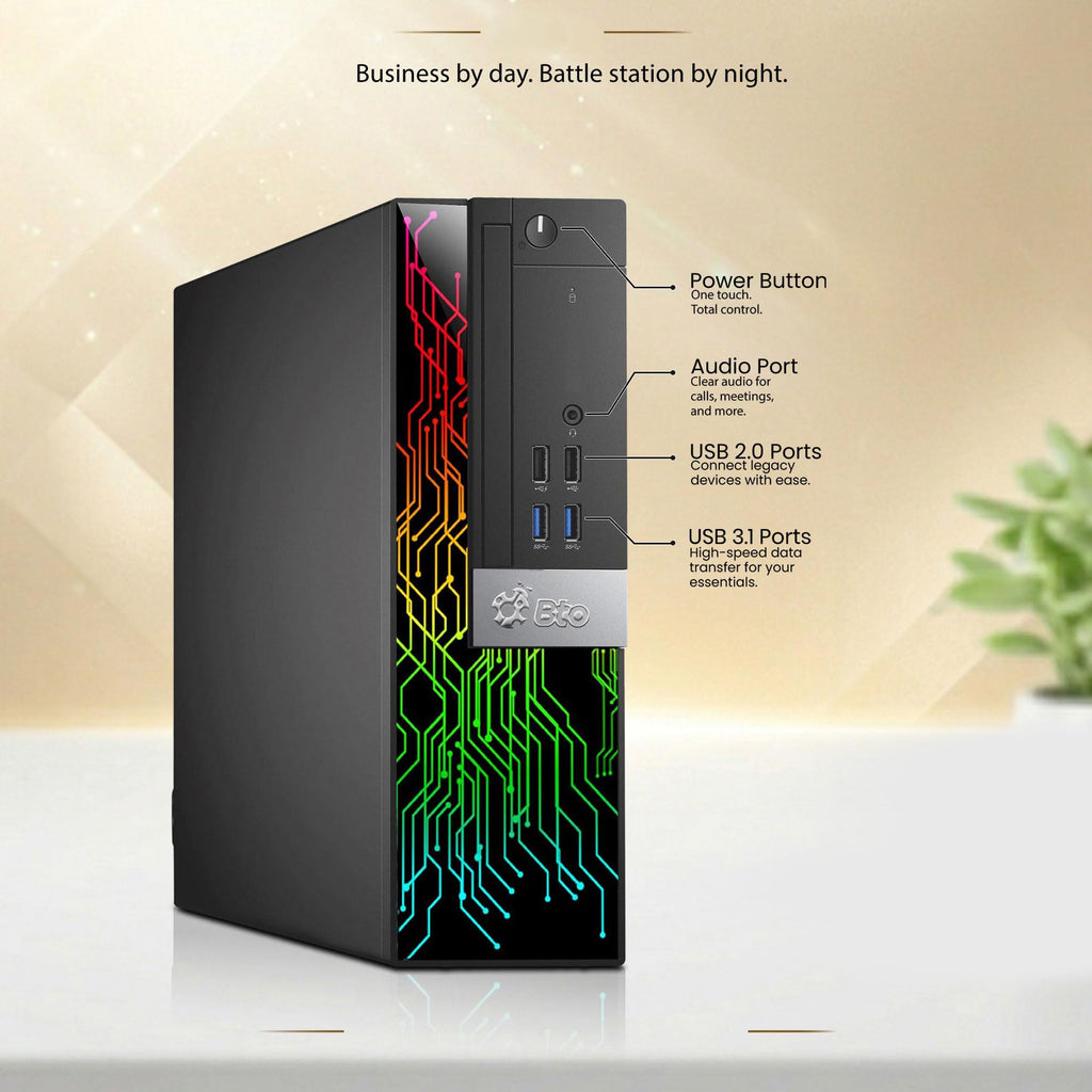 SFF Desktop Computer Intel Core i5 16GB RAM 128GB SSD 500GB HDD GT 1030 Gaming PC L44948
