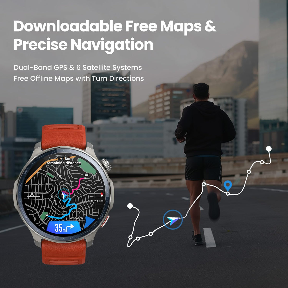 Smart Watch 1.5" AMOLED Sapphire Glass X1764