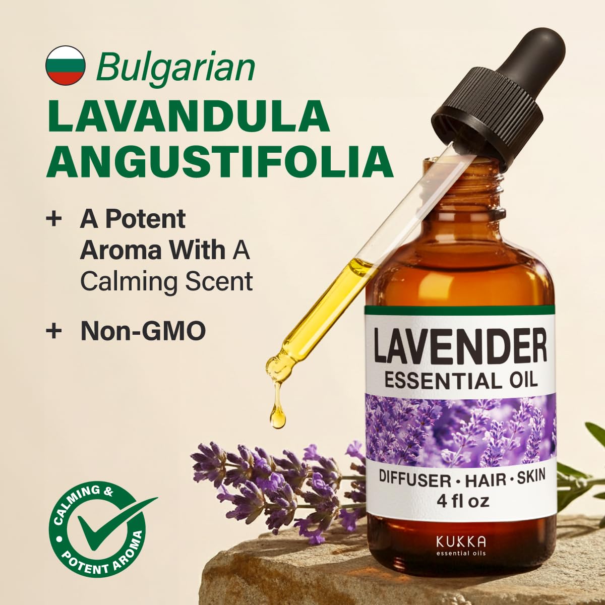 Rose & Lavender Essential Oils Set 2x4 fl oz B72341