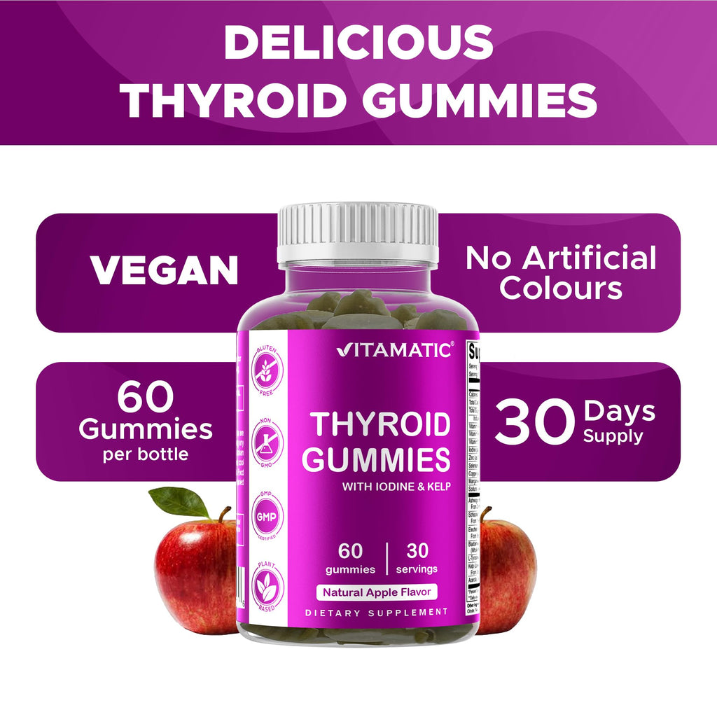 Thyroid Gummies with Iodine & Kelp, 60 Gummies G392531