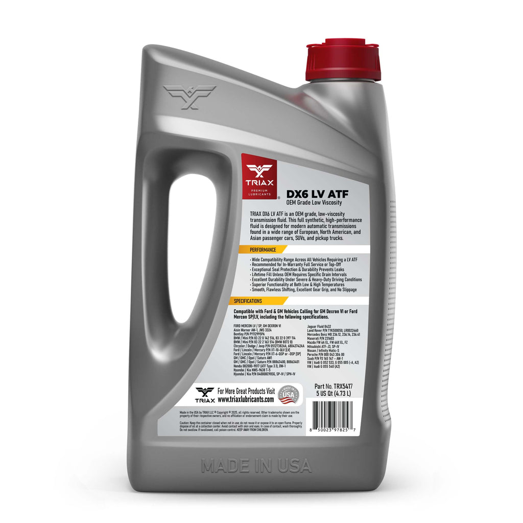 Full Synthetic Low Viscosity Automatic Transmission Fluid (5 Quart) I37590