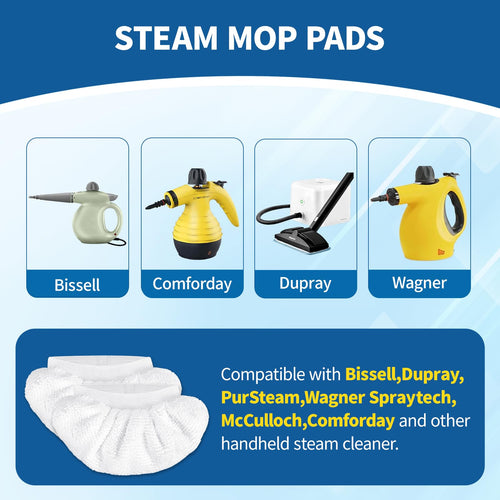 16-Pack Universal Microfiber Cloths, Handheld Steam Cleaner Attachments F40328
