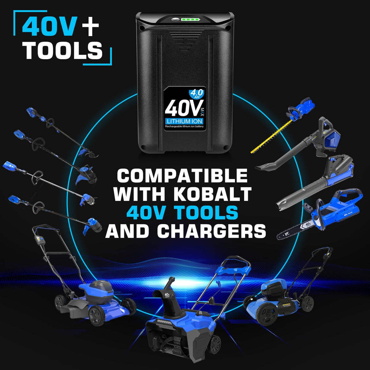40V 4.0Ah Lithium Ion Cordless Power Tool Battery M377