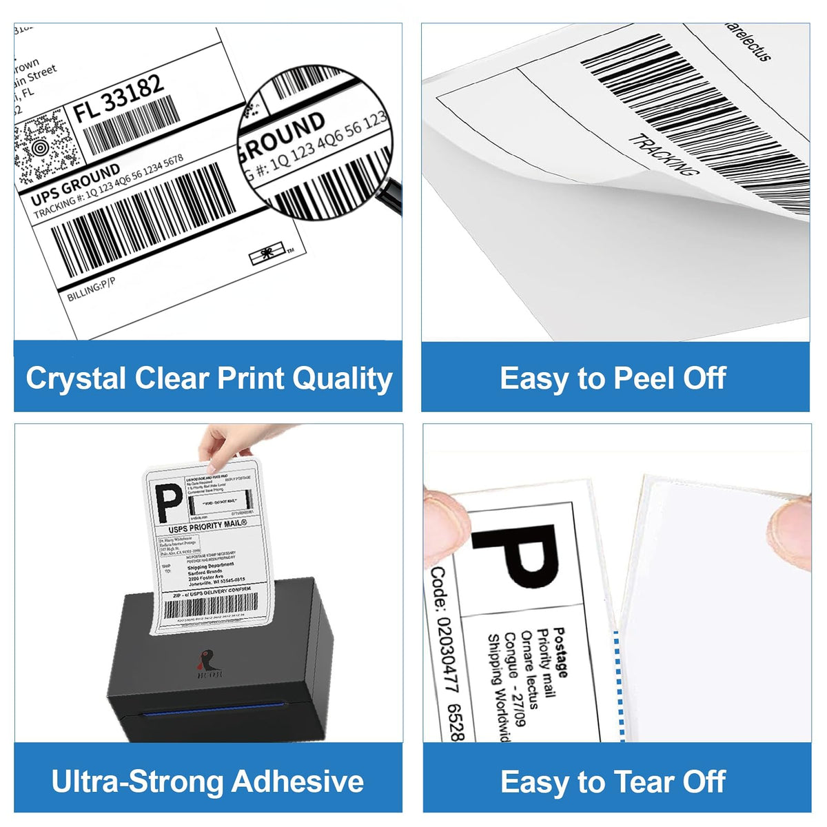 4x6 Thermal Labels 100/Stack M20183
