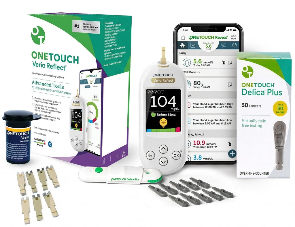 Blood Glucose Test Kit with Meter, Lancets, Lancing Device and Test Strips D25609