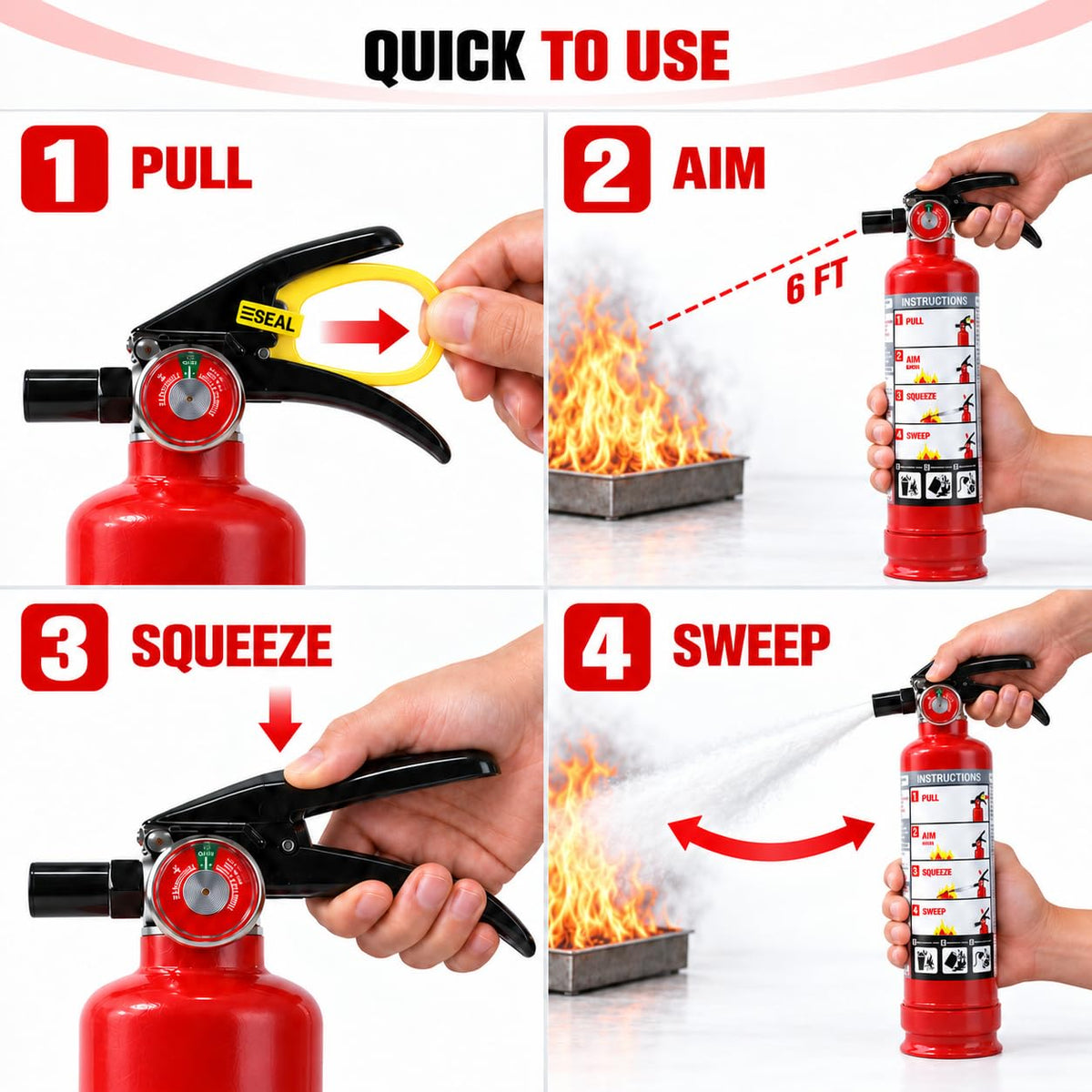 2.5 lb ABC Dry Chemical Fire Extinguishers 1-Pack J9127