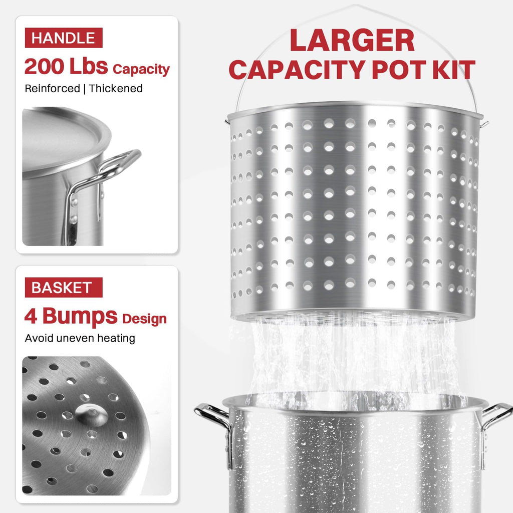 60QT Crawfish Boiler with Dustproof Cover Z8243