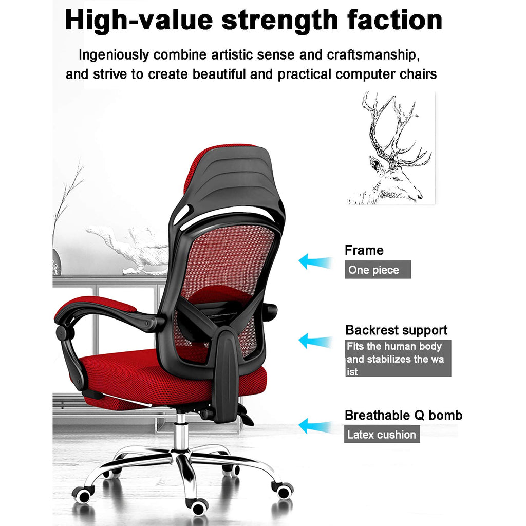 Orange Height Adjustable Mesh Ergonomic Office Chair R1887