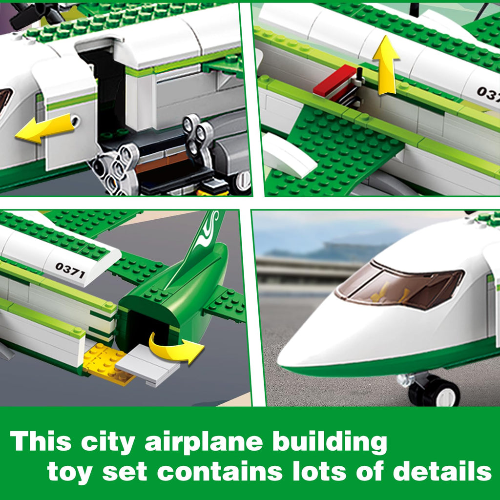 City Cargo Plane Building Set with Car H891777