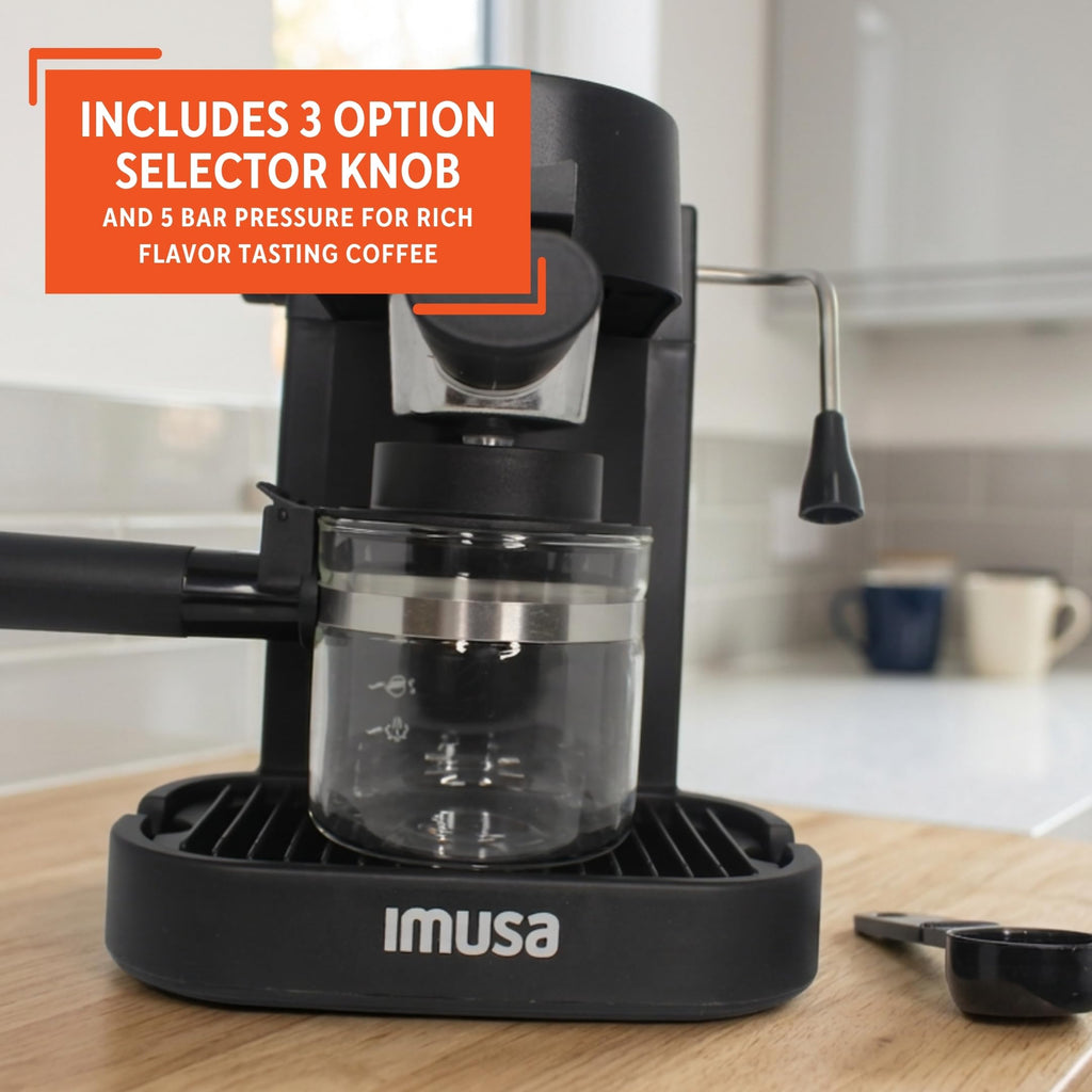 4 Cup Electric Espresso Cappuccino Coffee Maker, Black N523