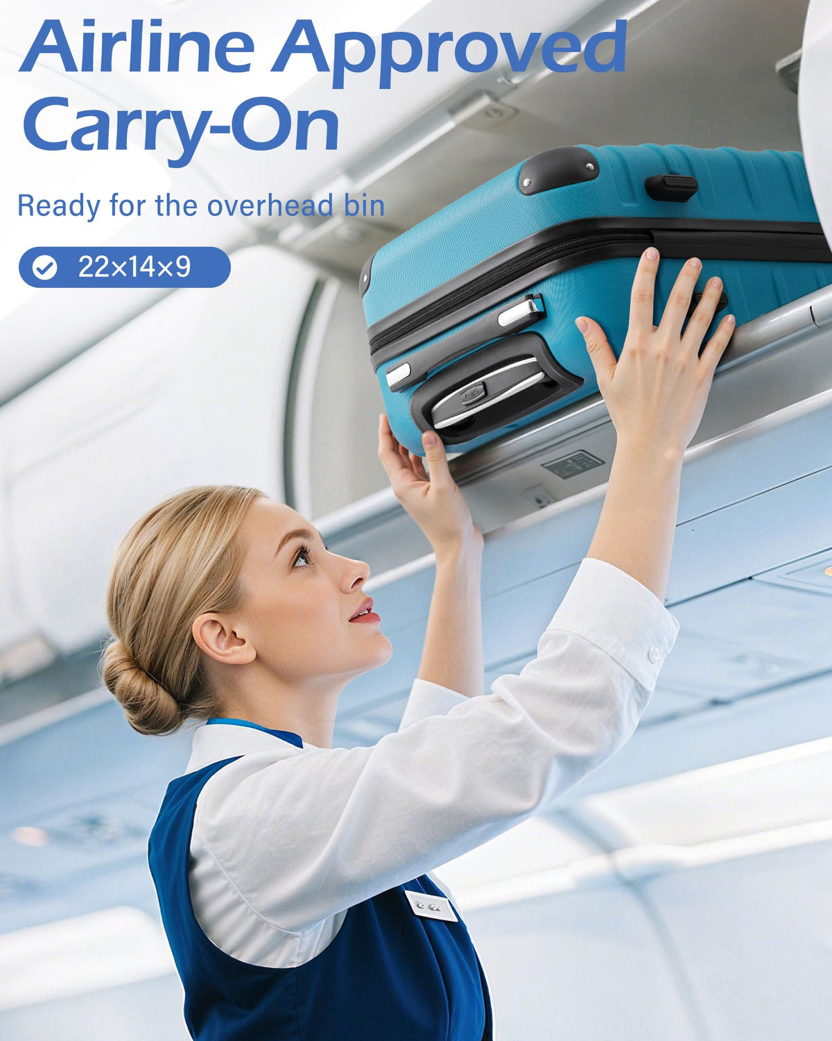 Hardside ABS Luggage with TSA Lock and Spinner Wheels Y6890
