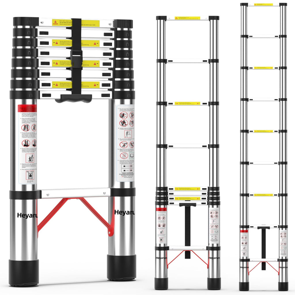 8.5 FT Aluminum Telescoping Ladder 330 lbs Capacity K691735