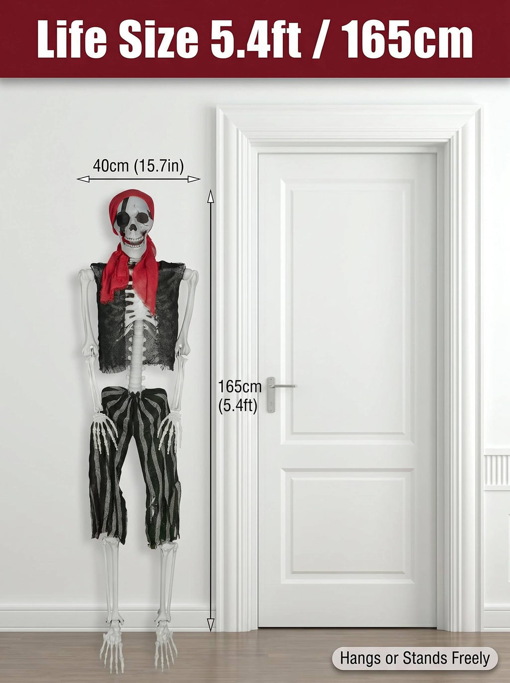Life Size Pirate Skeleton Halloween Decoration O8154