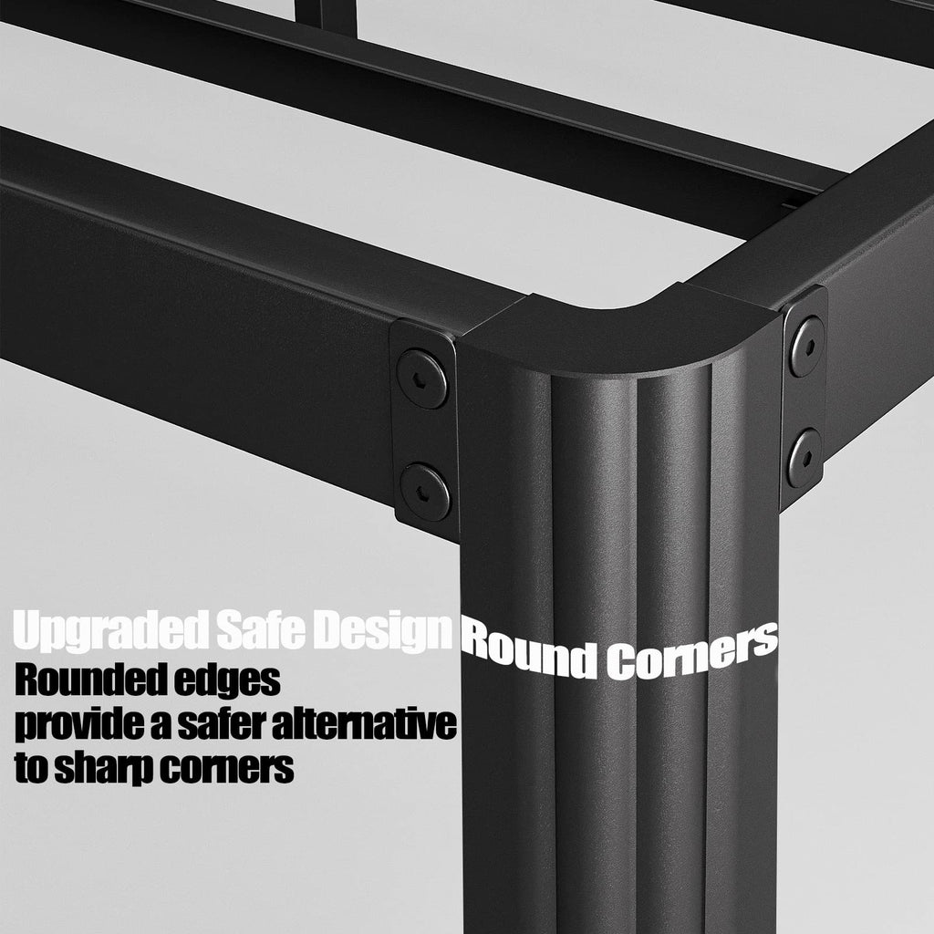 California King Heavy Duty Metal Platform Bed Frame with Round Corners Q536