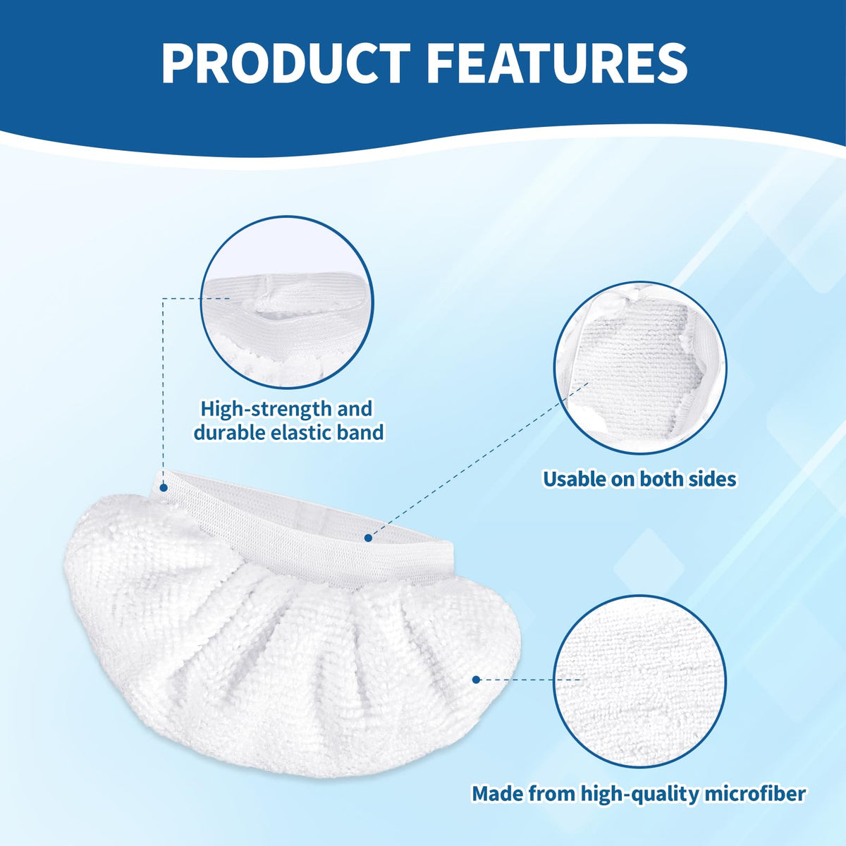 16-Pack Universal Microfiber Cloths, Handheld Steam Cleaner Attachments F40328
