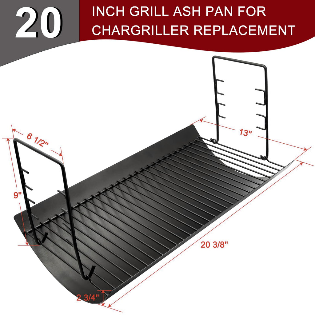 20 Inches Ash Pan Drip Pan and Grill Grates for Charcoal Grills C8842