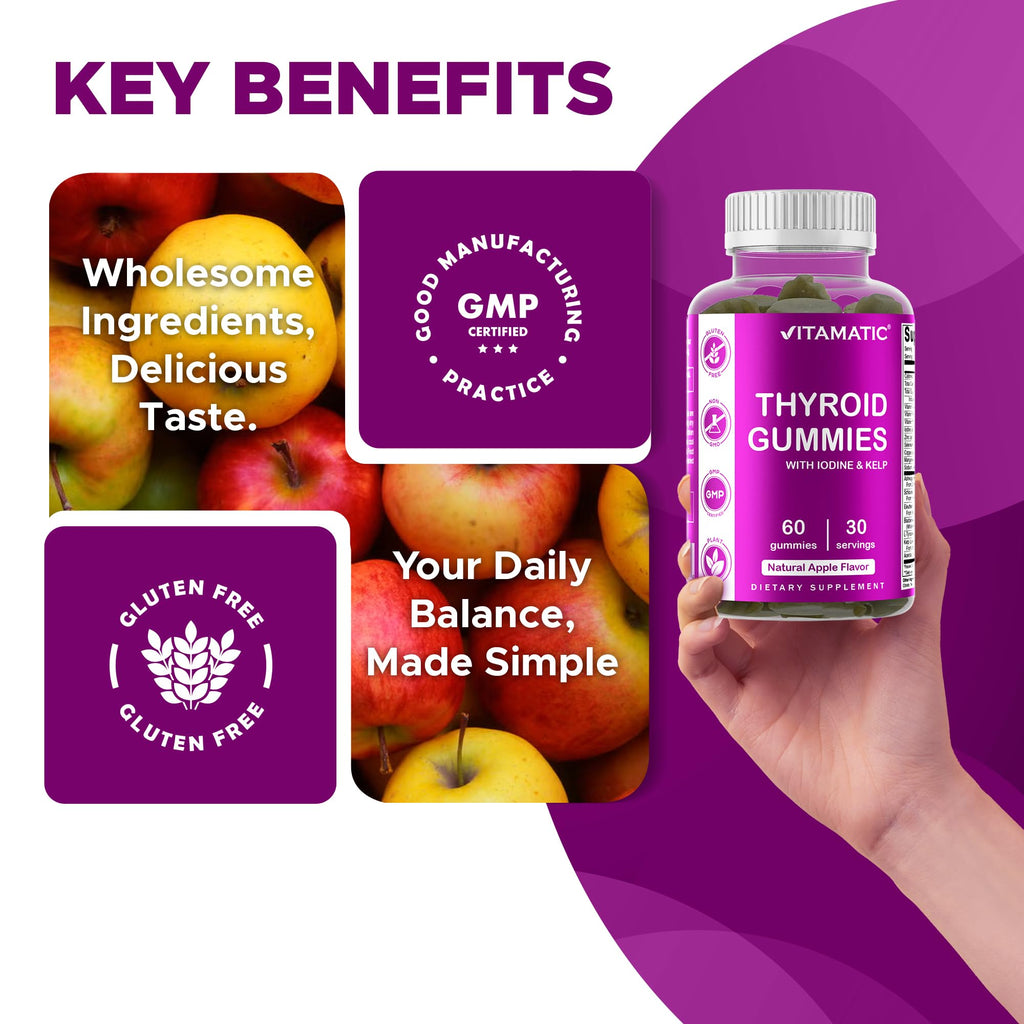 Thyroid Gummies with Iodine & Kelp, 60 Gummies G392531