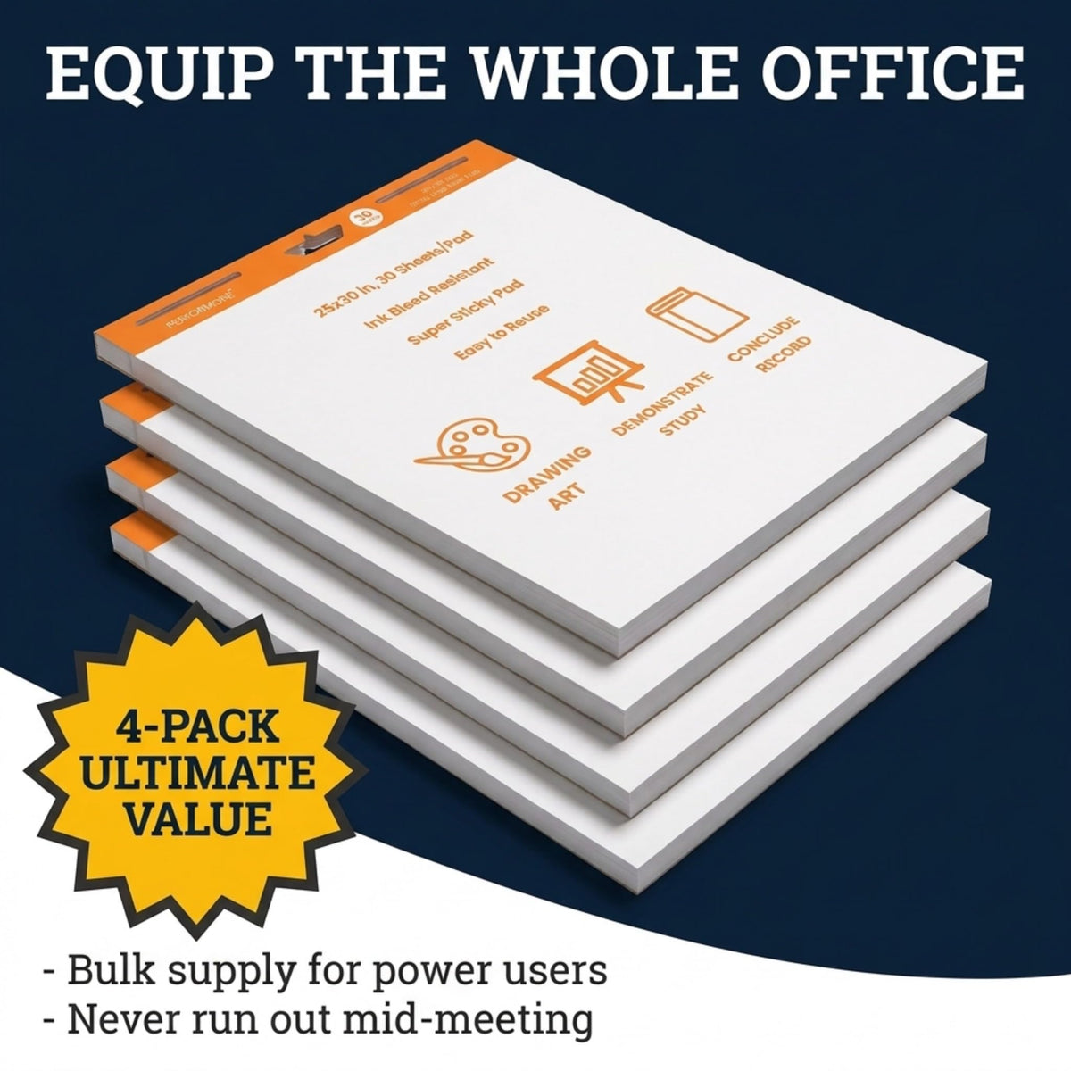 Self Adhesive 25 x 30 Inches Flip Chart Paper O4376