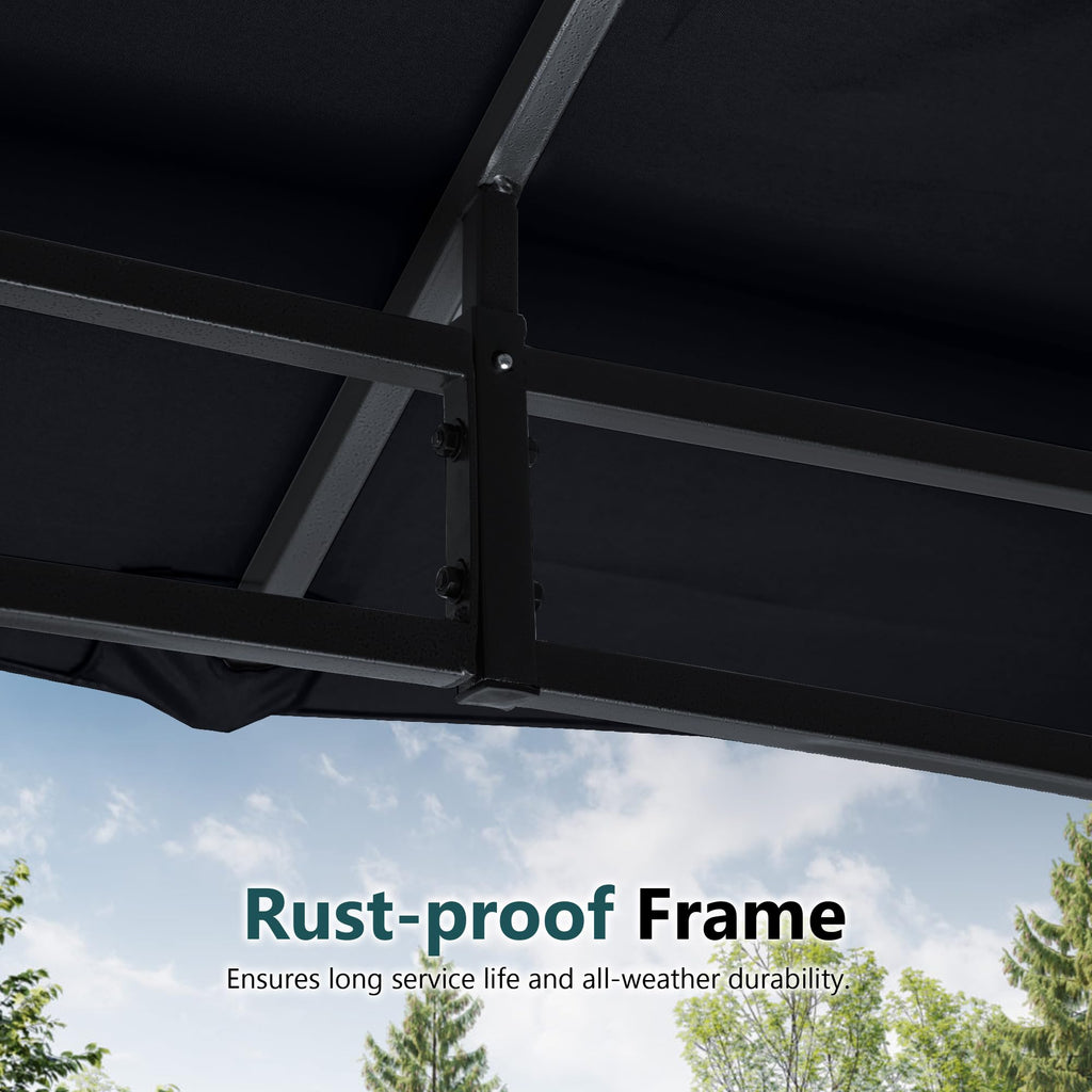 10x12 ft Heavy Duty Patio Gazebo with Netting Walls J29682