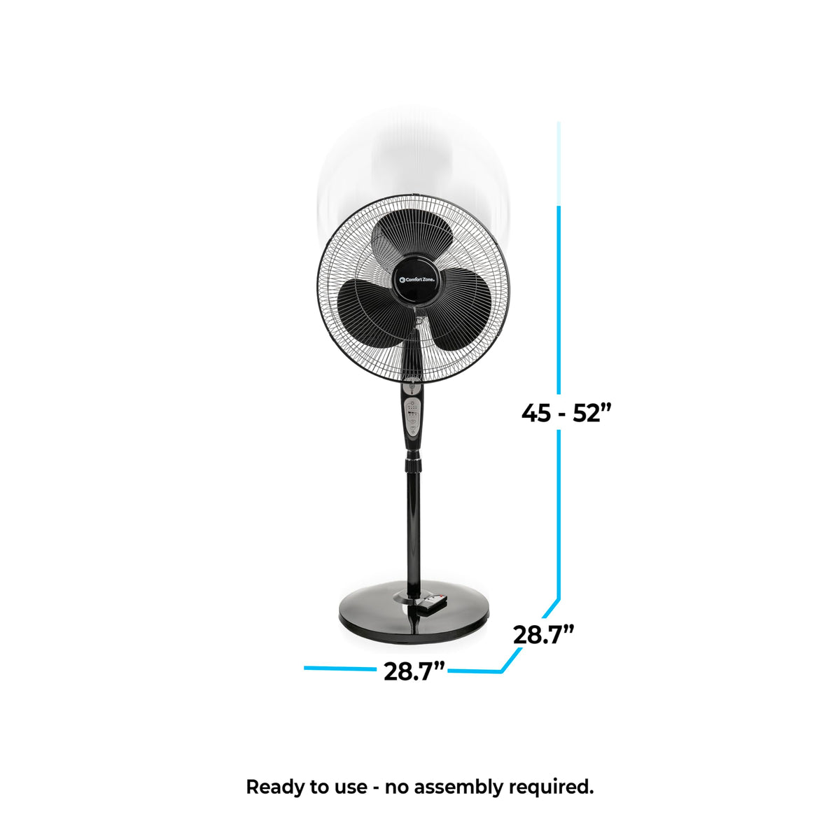 18 inch 3 Speed Oscillating Pedestal Fan with Remote Control K56901