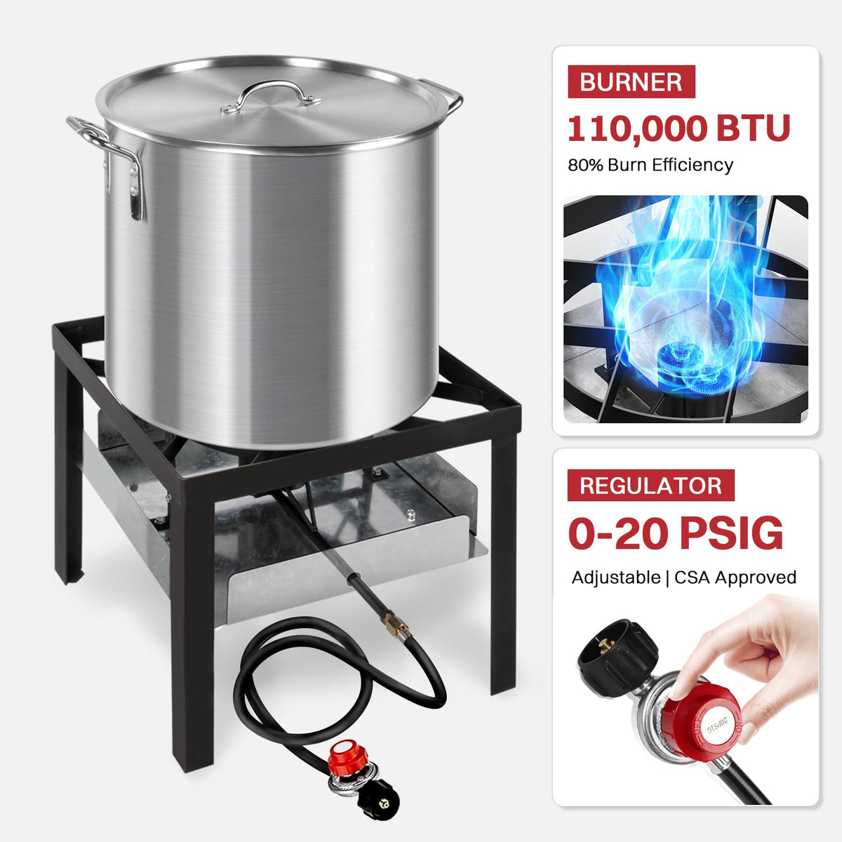 60QT Crawfish Boiler with Dustproof Cover Z8243