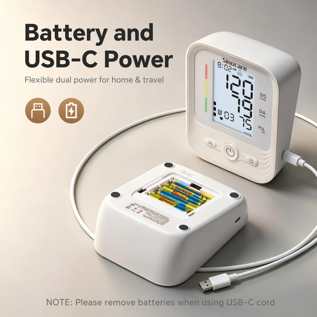 Upper Arm Blood Pressure Monitor with Adjustable Cuff U837