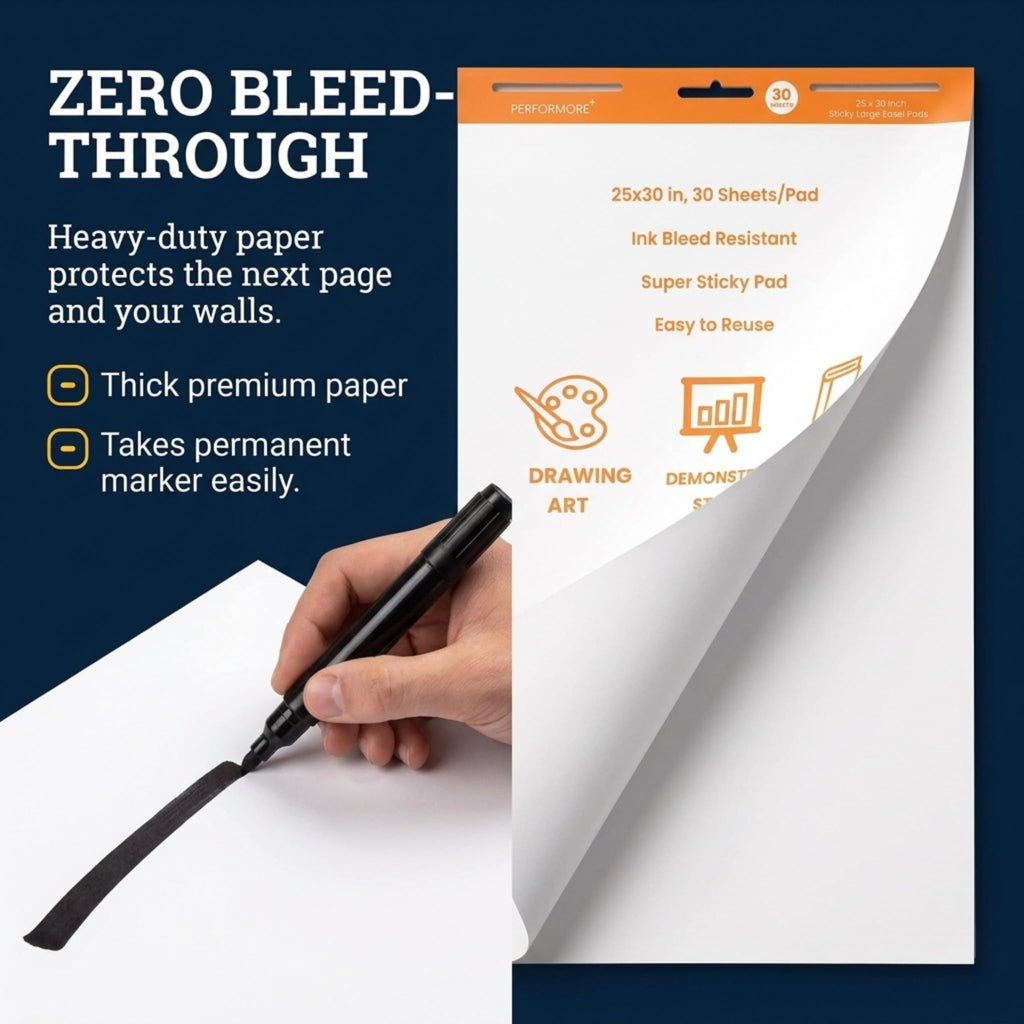 Self Adhesive 25 x 30 Inches Flip Chart Paper O4376