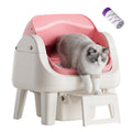 Self Cleaning Open Top Automatic Cat Litter Box Pink X79942
