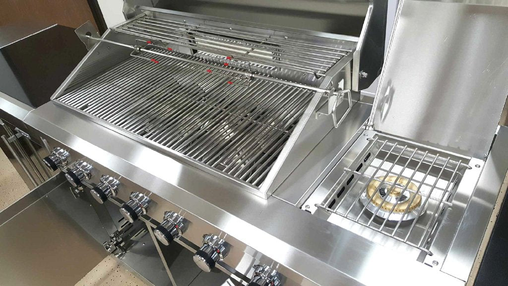 304 Stainless Steel 8 Burner Propane/Natural Gas BBQ Grill with Cover X297352
