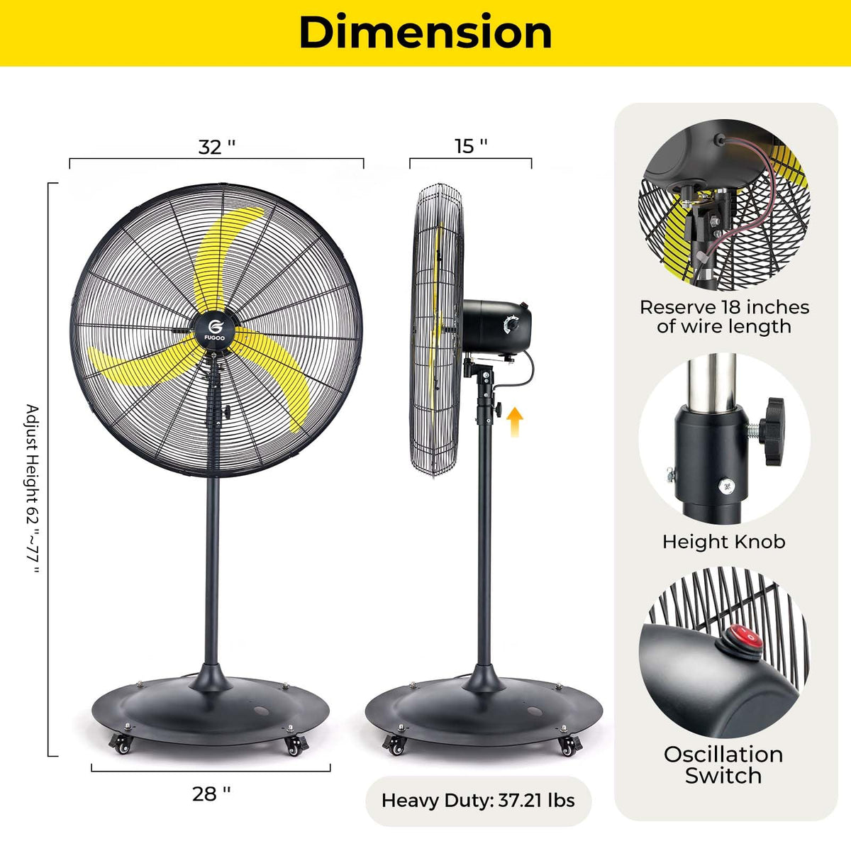 30" Outdoor Pedestal Fan B4347