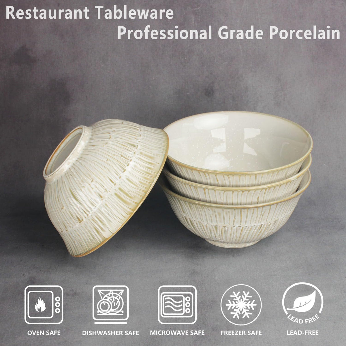 27.1 oz Ceramic Soup Bowls Set of 4 S2291