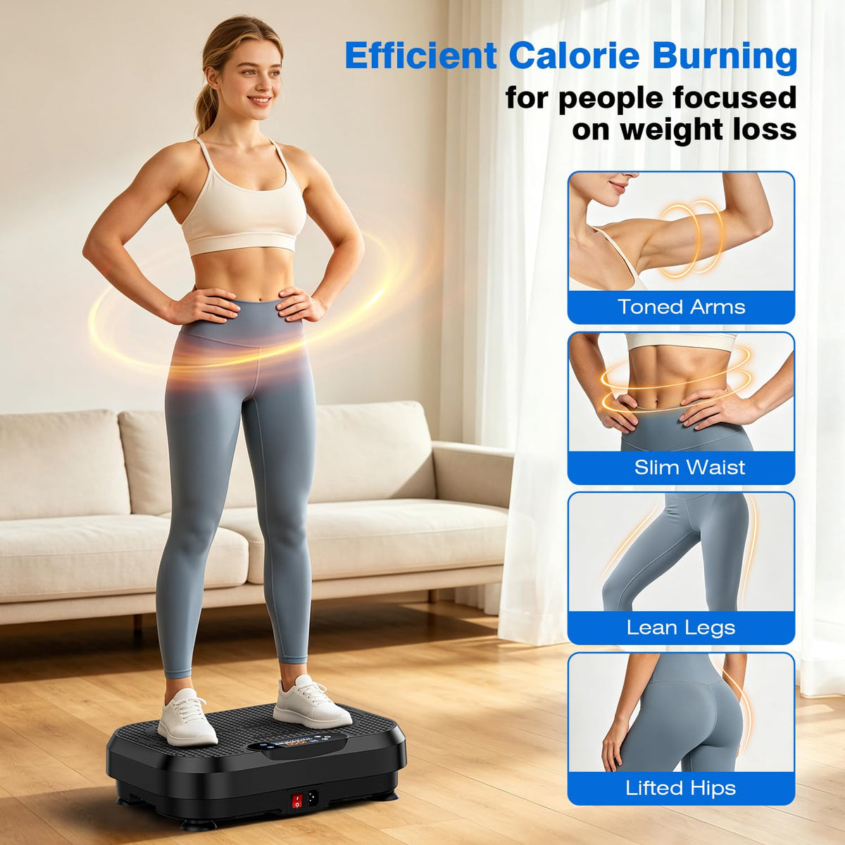 Vibration Plate Exercise Machine Black C6892