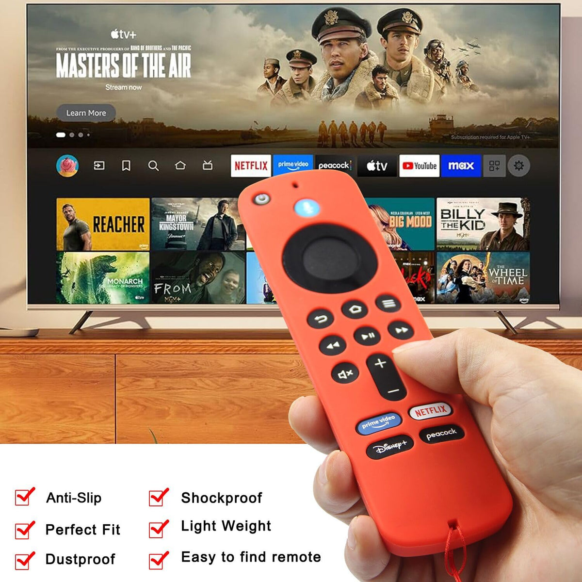 Silicone Remote Cover Case with Wrist Strap Z598