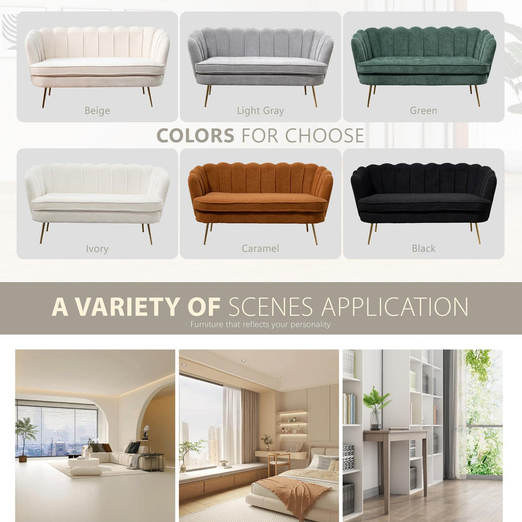 Light Gray Small Loveseat Sofa E5989