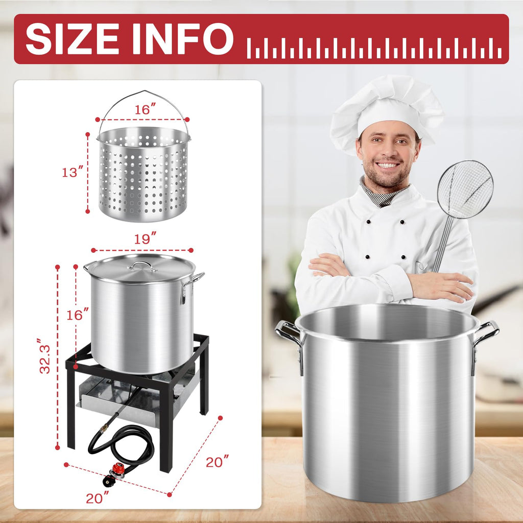 60QT Crawfish Boiler with Dustproof Cover Z8243