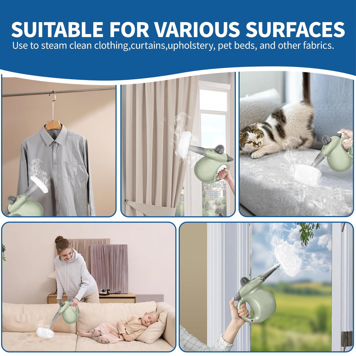 16-Pack Universal Microfiber Cloths, Handheld Steam Cleaner Attachments F40328